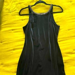 Black Cocktail Dress with open back.